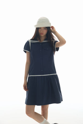 [YAWHAT] sailor collar dress