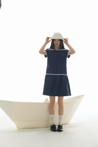 [YAWHAT] sailor collar dress