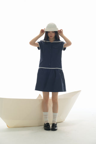 [YAWHAT] sailor collar dress