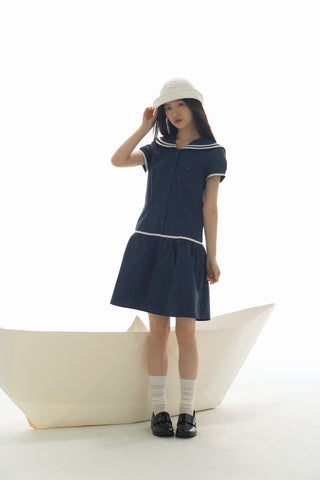 [YAWHAT] sailor collar dress