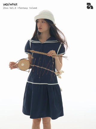 [YAWHAT] sailor collar dress