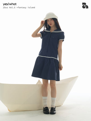 [YAWHAT] sailor collar dress