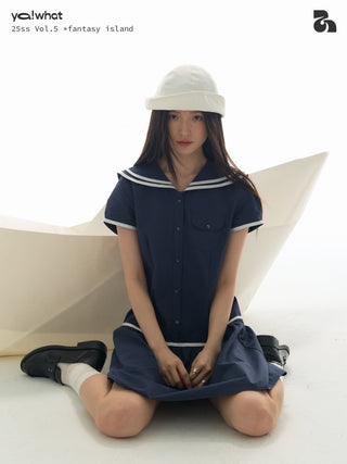 [YAWHAT] sailor collar dress