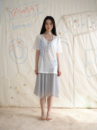 [YAWHAT] mesh tulle skirt