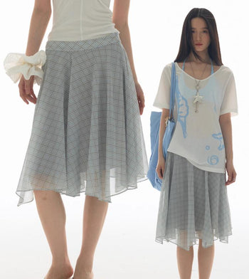 [YAWHAT] mesh tulle skirt