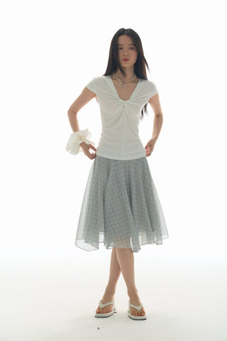 [YAWHAT] mesh tulle skirt