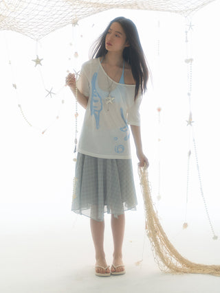 [YAWHAT] mesh tulle skirt