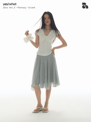 [YAWHAT] mesh tulle skirt