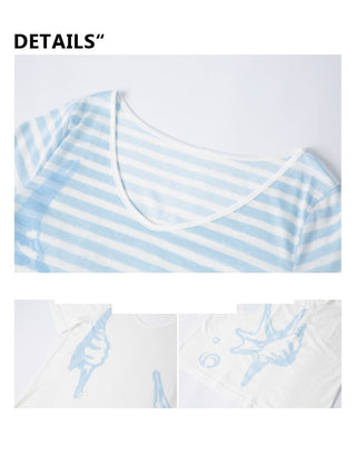 [YAWHAT] conch print blouse