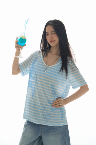 [YAWHAT] conch print blouse