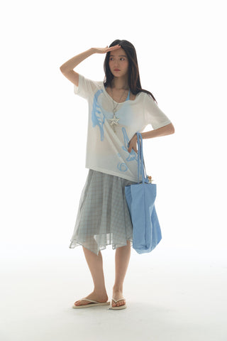 [YAWHAT] conch print blouse