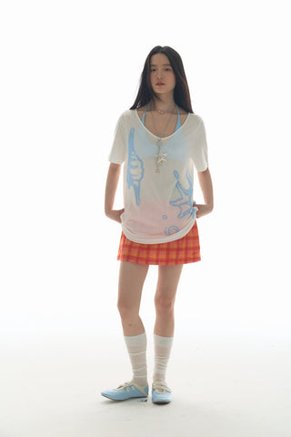 [YAWHAT] conch print blouse