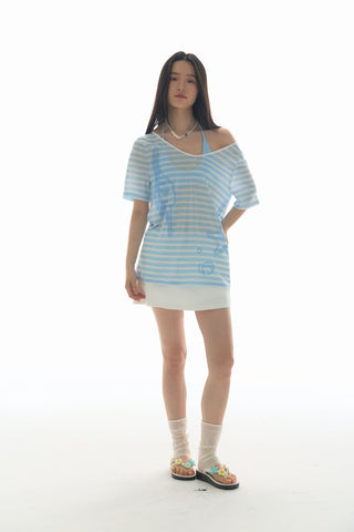 [YAWHAT] conch print blouse