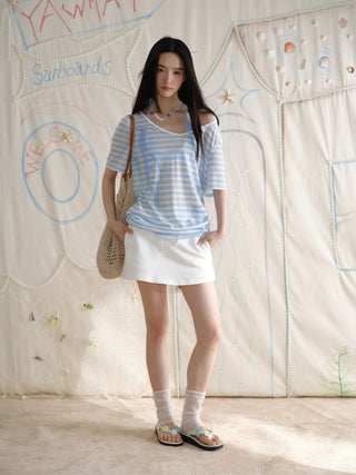 [YAWHAT] conch print blouse