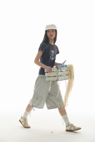 [YAWHAT] enzyme wash shorts