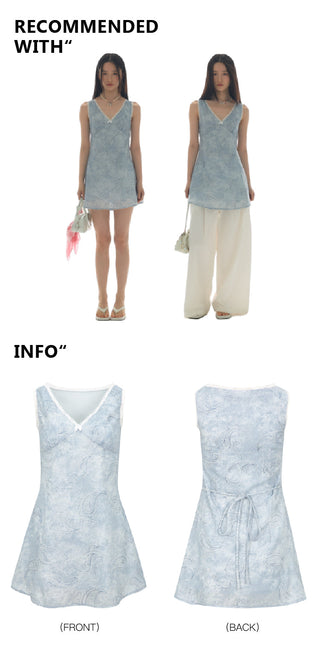[YAWHAT] paisley vest dress