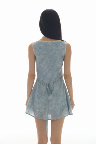 [YAWHAT] paisley vest dress