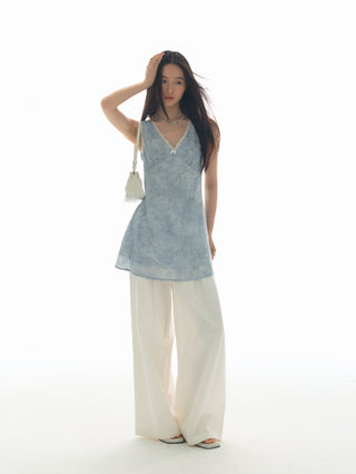 [YAWHAT] paisley vest dress