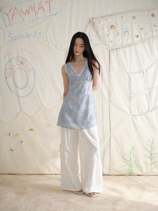 [YAWHAT] paisley vest dress