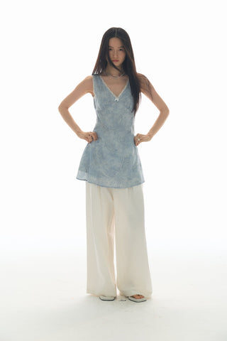 [YAWHAT] paisley vest dress