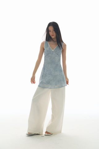 [YAWHAT] paisley vest dress