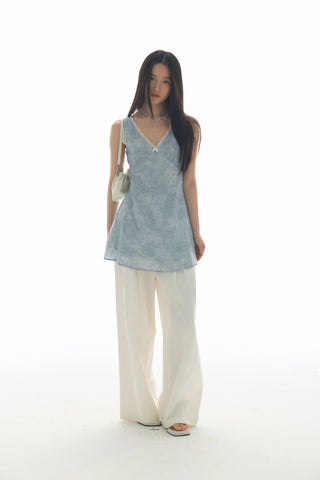 [YAWHAT] paisley vest dress