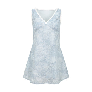 [YAWHAT] paisley vest dress