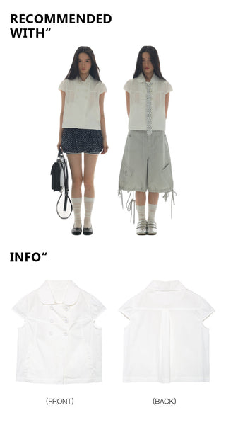 [YAWHAT] doll collar shirt