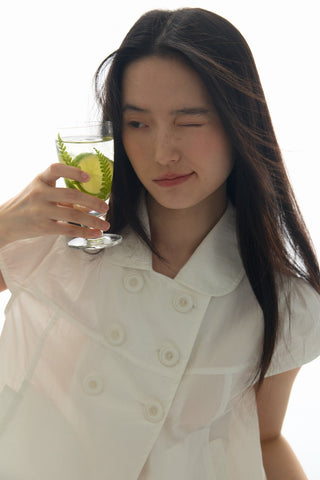 [YAWHAT] doll collar shirt