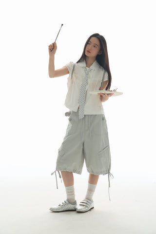 [YAWHAT] doll collar shirt