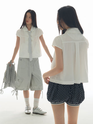 [YAWHAT] doll collar shirt