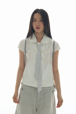 [YAWHAT] doll collar shirt