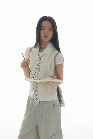 [YAWHAT] doll collar shirt