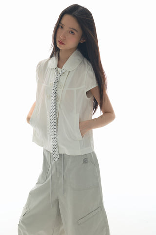 [YAWHAT] doll collar shirt