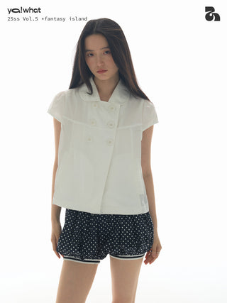 [YAWHAT] doll collar shirt