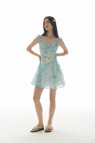 [YAWHAT] floral slip dress
