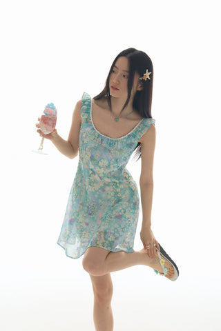 [YAWHAT] floral slip dress