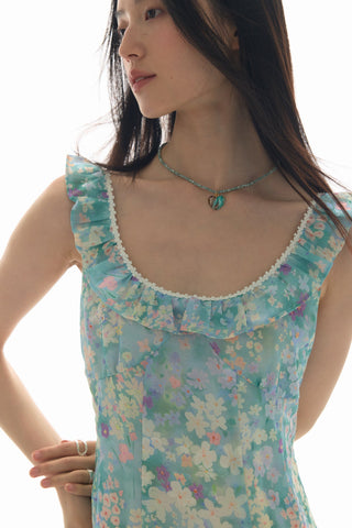 [YAWHAT] floral slip dress