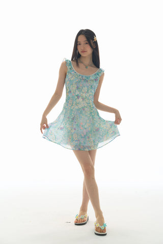 [YAWHAT] floral slip dress