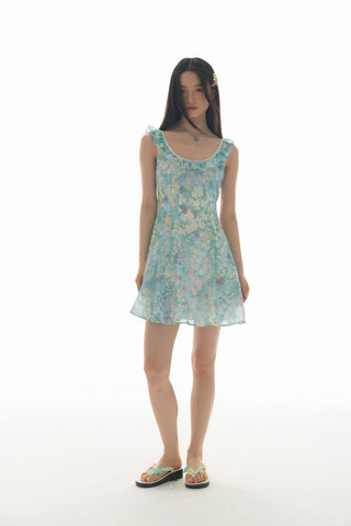 [YAWHAT] floral slip dress