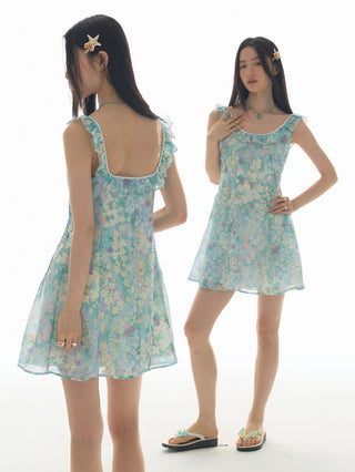 [YAWHAT] floral slip dress