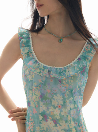 [YAWHAT] floral slip dress