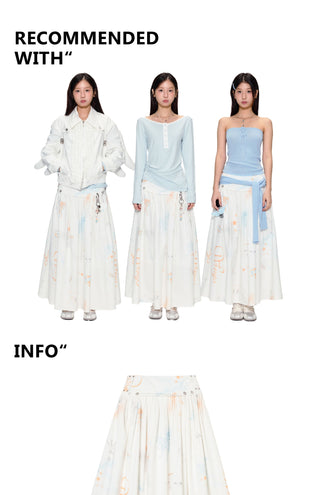 [YAWHAT] graffiti print dress
