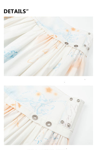[YAWHAT] graffiti print dress