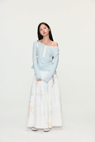 [YAWHAT] graffiti print dress