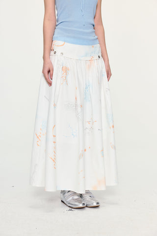 [YAWHAT] graffiti print dress