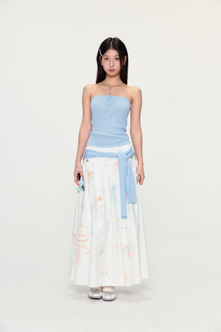 [YAWHAT] graffiti print dress