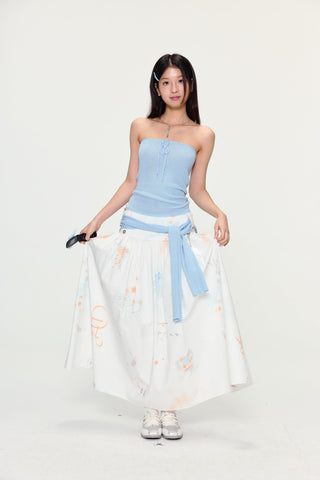 [YAWHAT] graffiti print dress