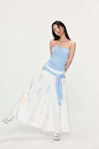 [YAWHAT] graffiti print dress