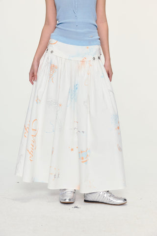 [YAWHAT] graffiti print dress
